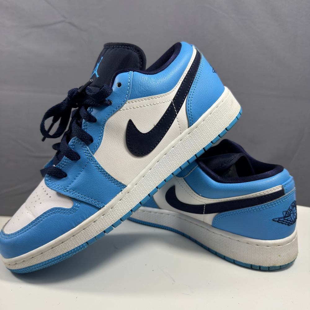 Jordan Air Jordan 1 Low GS Youth 7Y Blue White Dark Marina Blue 553560-144